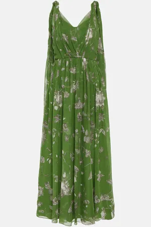 Erdem Floral caped silk maxi dress