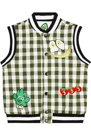 Stella McCartney AppliquÃ© checked cotton vest