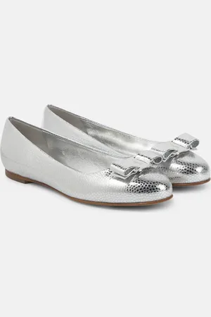 Salvatore Ferragamo Vara metallic leather ballet flats