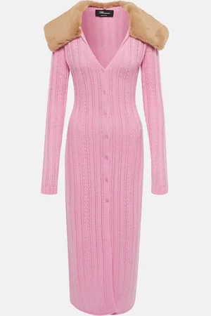 BLUMARINE Pointelle wool and cashmere cardigan