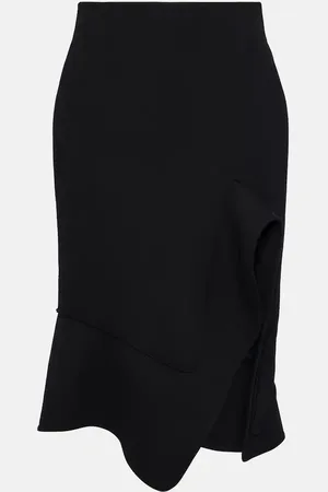 Bottega Veneta CrÃªpe midi skirt