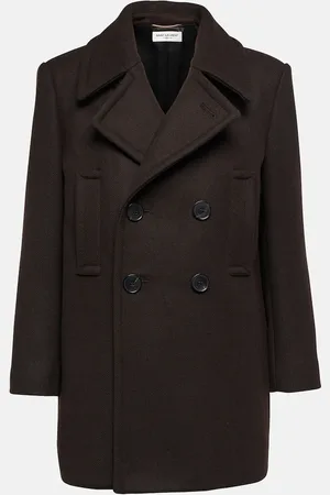Saint Laurent Wool gabardine peacoat