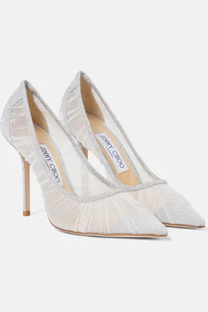 Jimmy Choo Love 100 glitter-tulle pumps