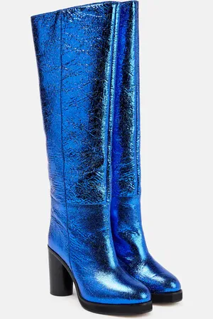 Isabel Marant Lylene metallic leather knee-high boots