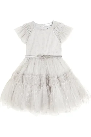 MONNALISA Ruffled tulle dress