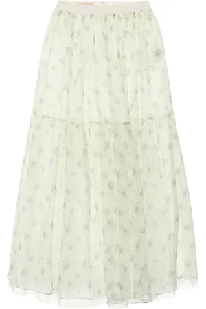 BROCK COLLECTION Roulette floral silk midi skirt