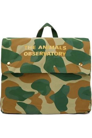 The Animals Observatory Printed cotton twill backpack