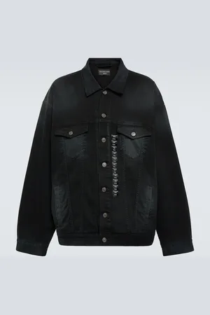 Balenciaga Size Sticker oversized denim jacket