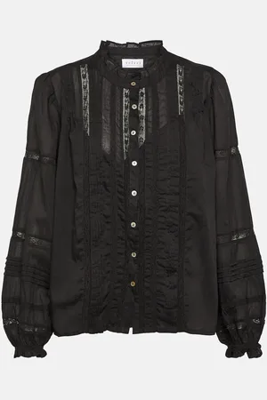 Velvet Romy lace-detail cotton top