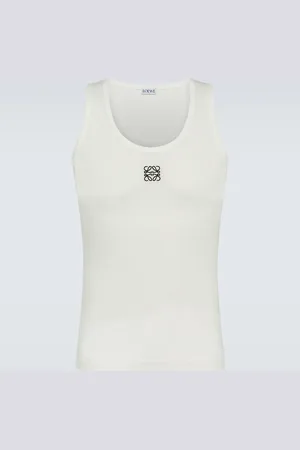 Loewe Anagram cotton-blend jersey tank top