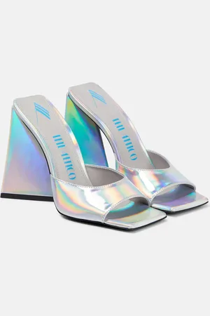 The Attico Devon metallic leather mules