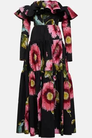 Giambattista Valli Off-shoulder floral cotton maxi dress