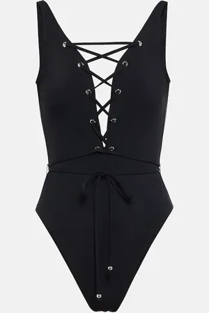 Alaïa AlaÃ¯a Lace-up swimsuit