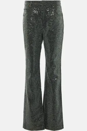 ROTATE Sequined straight jeans