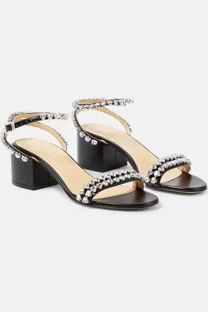 Mach & Mach Audrey 55 crystal-embellished leather sandals