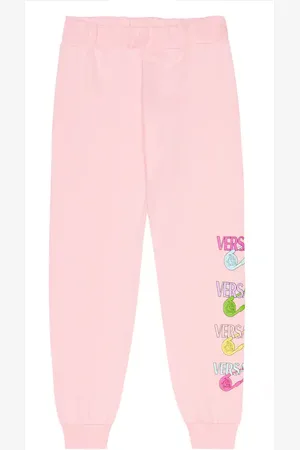 VERSACE Printed cotton jersey sweatpants