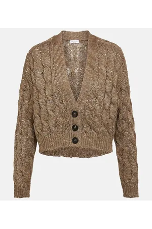 Antonino Valenti knitted silk cropped cardigan - Neutrals