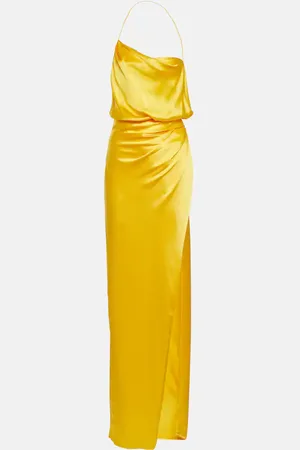 The Sei Halterneck silk charmeuse gown
