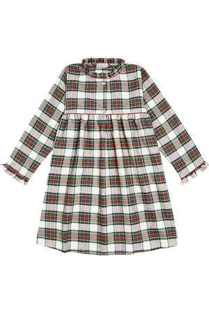 La Coqueta Checked cotton-blend pajama dress