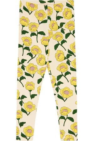 Mini Rodini Flowers cotton-blend jersey leggings