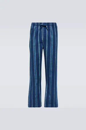 DEREK ROSE Kelburn striped cotton pajama pants