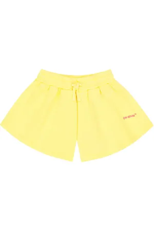 OFF-WHITE Helvetica Butterfly cotton jersey shorts