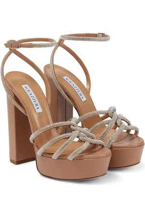 Aquazzura Moondust Plateau 140 platform sandals