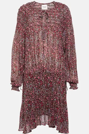 Marant Etoile Noanne paisley georgette minidress