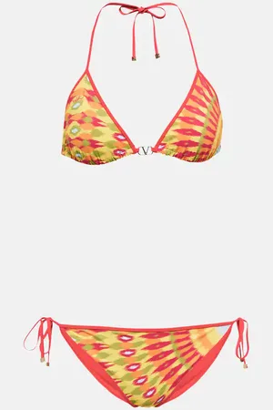 VALENTINO Printed triangle bikini