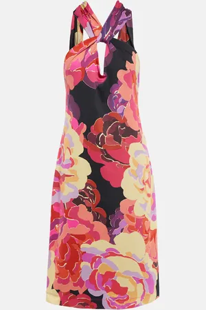 DRIES VAN NOTEN Floral cotton midi dress