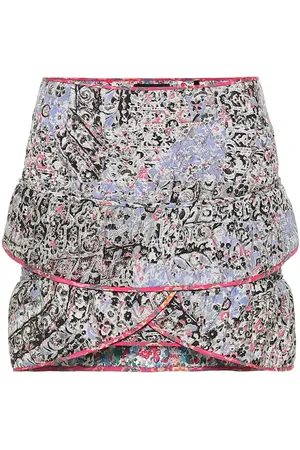 Isabel Marant Fanulia floral cotton-blend miniskirt