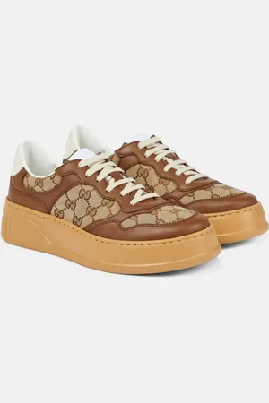 Gucci GG Canvas leather-trimmed sneakers