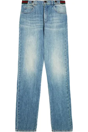 Gucci Web Stripe straight jeans