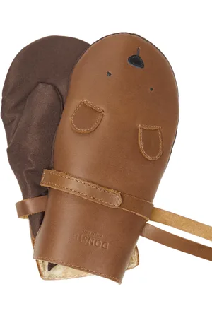 Donsje Kapi Bear leather mittens