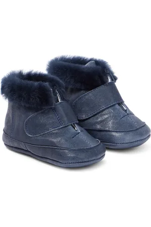 PèPè PÃ¨PÃ¨ Baby shearling-trimmed leather booties