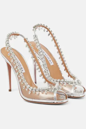 Aquazzura Temptation 105 embellished PVC sandals