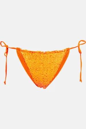 Norma Kamali Sequin-embellished bikini bottoms