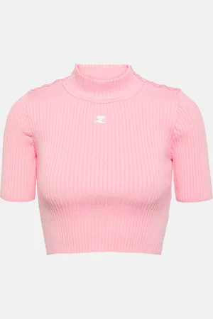 Courrèges CourrÃ¨ges Ribbed-knit cropped sweater