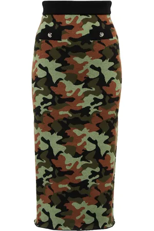 Alessandra Rich Camouflage midi skirt