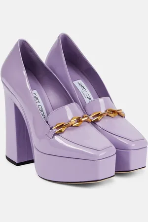Jimmy Choo Diamond Tilda embellished patent leather pumps