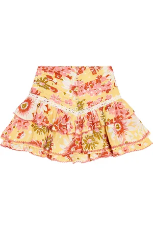 POUPETTE ST BARTH Alizee floral ruflled cotton skirt