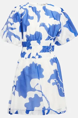 SIR Vivi printed cotton and silk minidress