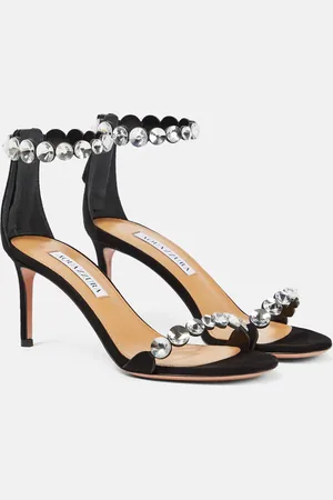 Aquazzura Maxi-Tequila 75 embellished suede sandals