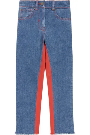 Stella McCartney Logo-tape paneled jeans