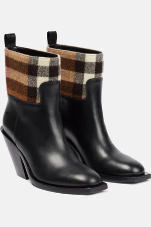 Burberry Vintage Check leather ankle boots