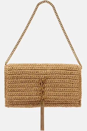Saint Laurent Kate 99 raffia shoulder bag