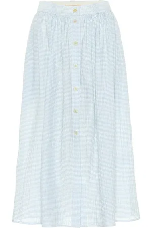 BROCK COLLECTION Olivo gingham cotton midi skirt