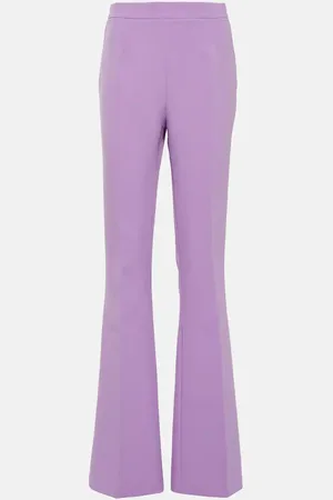 Safiyaa Alexa high-rise flared crÃªpe pants