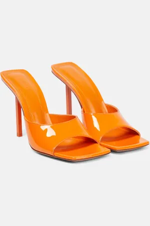 Amina Muaddi Laura patent leather mules