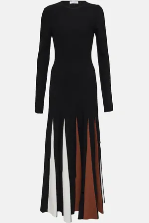 GABRIELA HEARST Pleated virgin wool maxi dress
